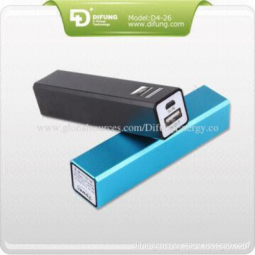 Slim Power Banks, Lightweight 2,600mAh USB Universal with Aluminum Housing